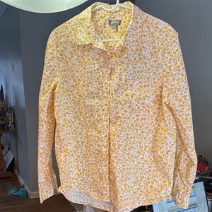 Style & Co. Yellow and White Floral Blouse